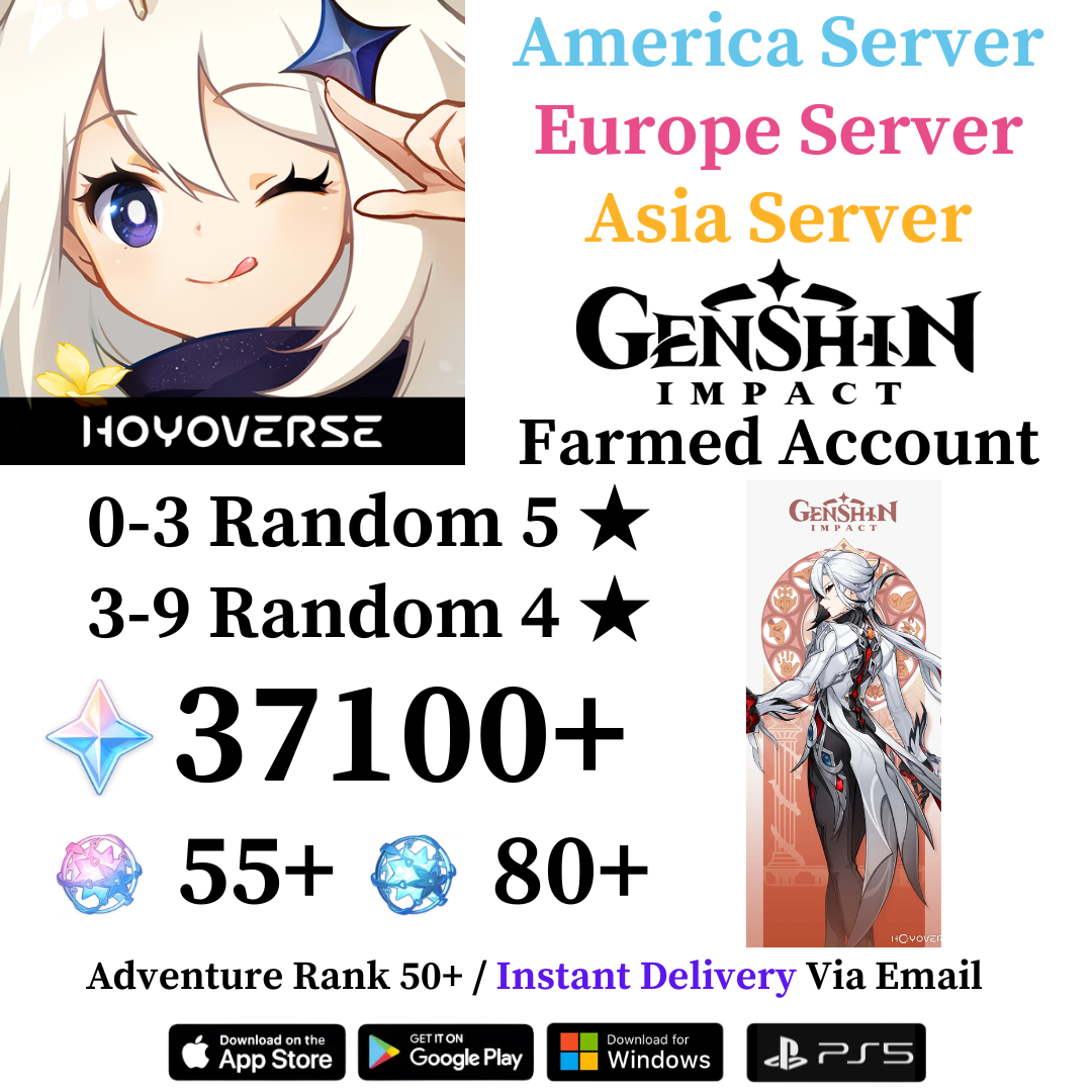 GENSHIN IMPACT ACCOUNT EU , C6 Neuvillette EUR 350,00 - FR GENSHIN IMPACT ACCOUNT EU , C6 Neuvillette EUR 350,00 - FR