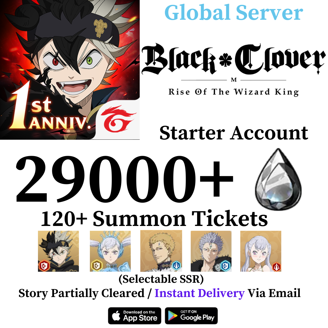 Black Clover M Rise of the Wizard King Reroll Account