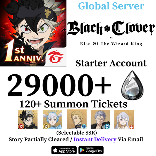 Black Clover M Rise of the Wizard King Reroll Account
