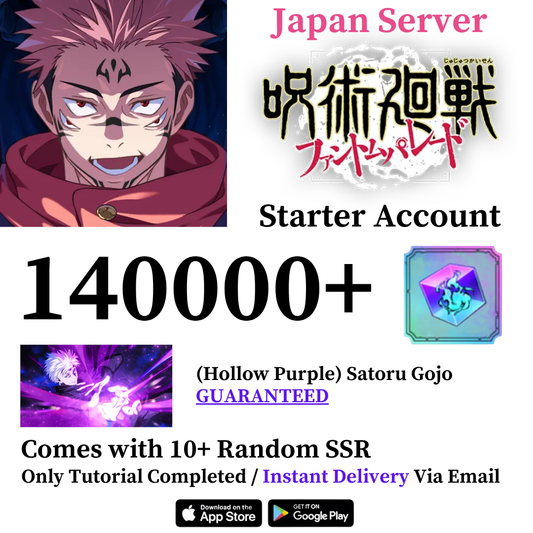 Jujutsu Kaisen Phantom Parade (Hollow Purple) Satoru Gojo Starter Account