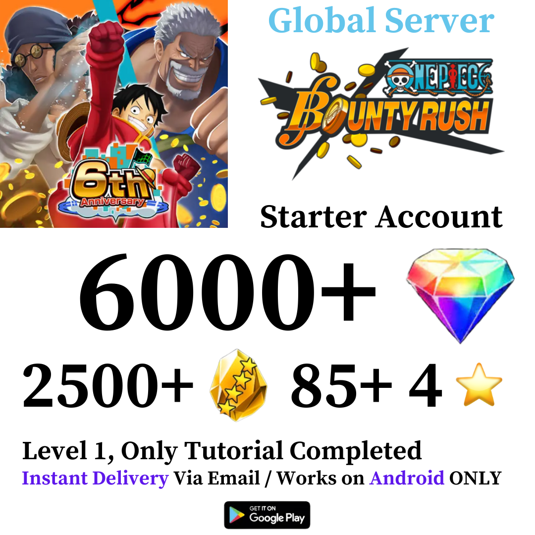 [Global Server Android] One Piece Bounty Rush Starter Reroll Account