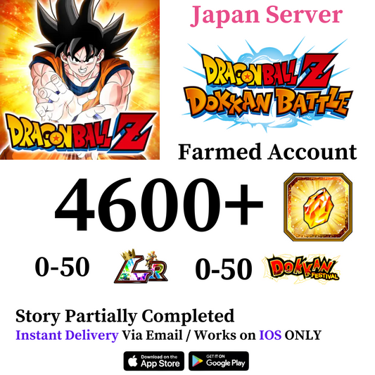 [Japan Server iOS] DBZ DRAGON BALL Z DOKKAN BATTLE Dokkan Battle Farmed Starter Account