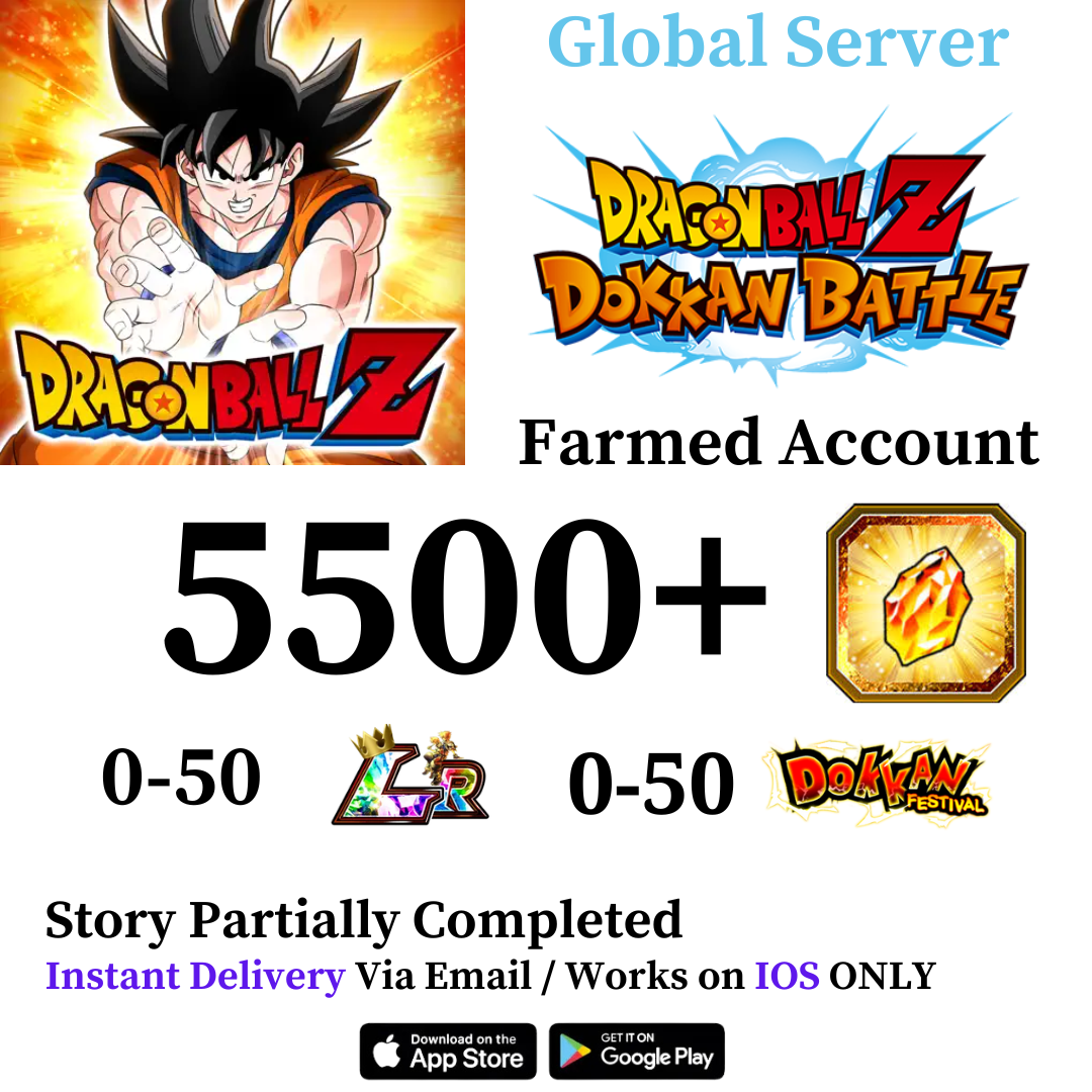 DBZ DRAGON BALL Z DOKKAN BATTLE Dokkan Battle Global Server Farmed iOS Starter