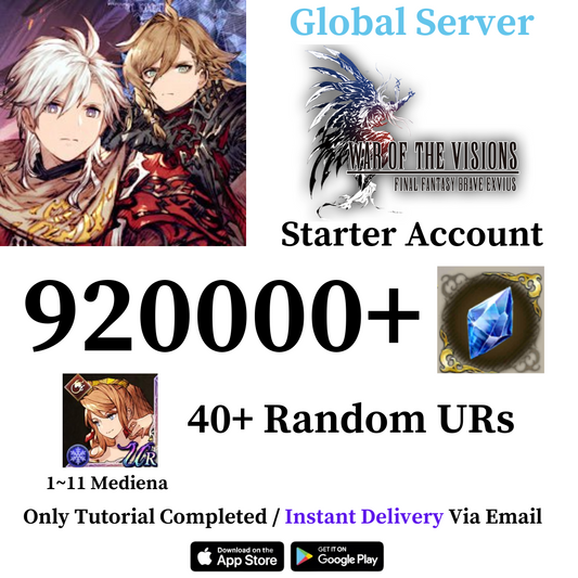 FFBE War of the Visions Starter Account 