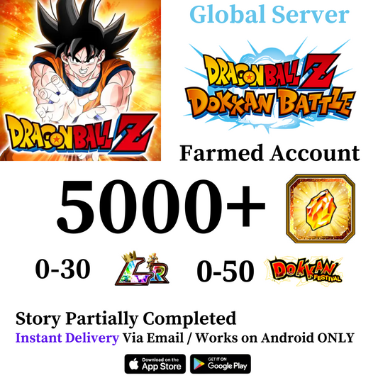 [Global Server Android] DBZ DRAGON BALL Z DOKKAN BATTLE Dokkan Battle Farmed Starter Account