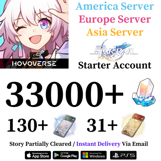 Honkai: Star Rail Stellar Jade Passes Starter Reroll Account