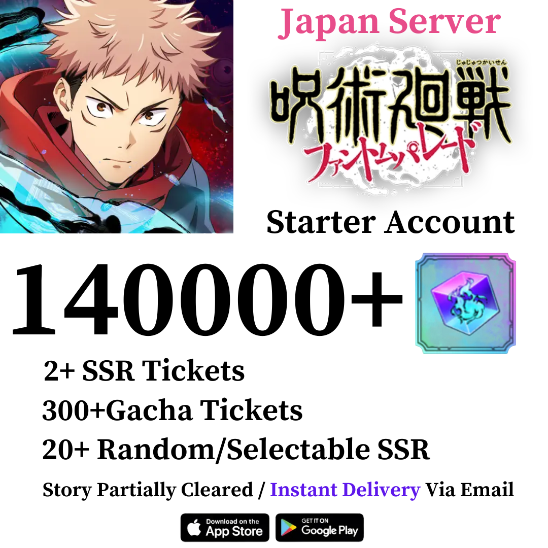 Jujutsu Kaisen Phantom Parade Farmed Starter Account