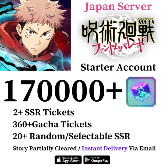 Jujutsu Kaisen Phantom Parade Farmed Starter Account