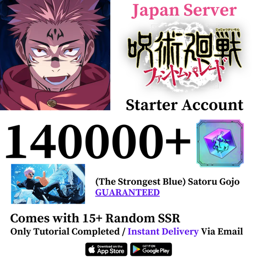 Jujutsu Kaisen Phantom Parade (The Strongest Blue) Satoru Gojo Starter Account