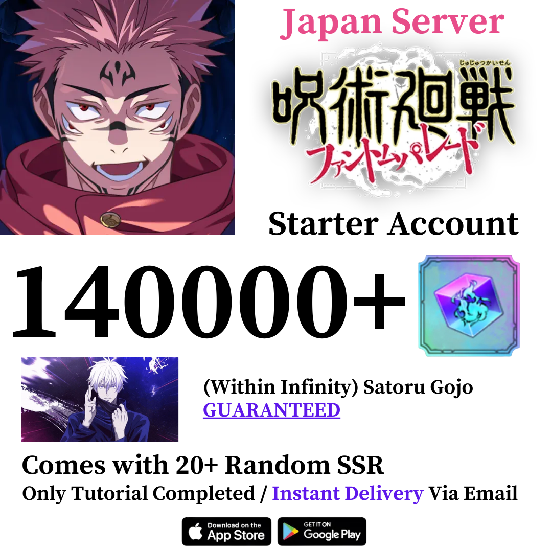 Jujutsu Kaisen Phantom Parade (Within Infinity) Satoru Gojo Starter Account